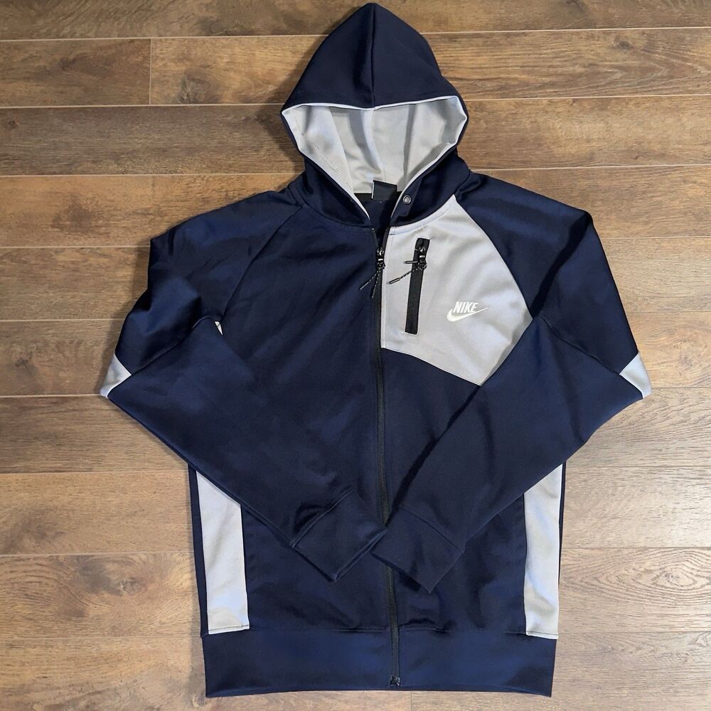 Nike Men’s M Navy & White Hooded Jacket